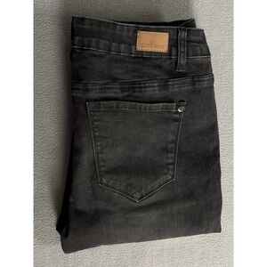 Judy Blue Women Jean Crop Straight Fit Black Sz 15/32 Jb8417 Split Ankle